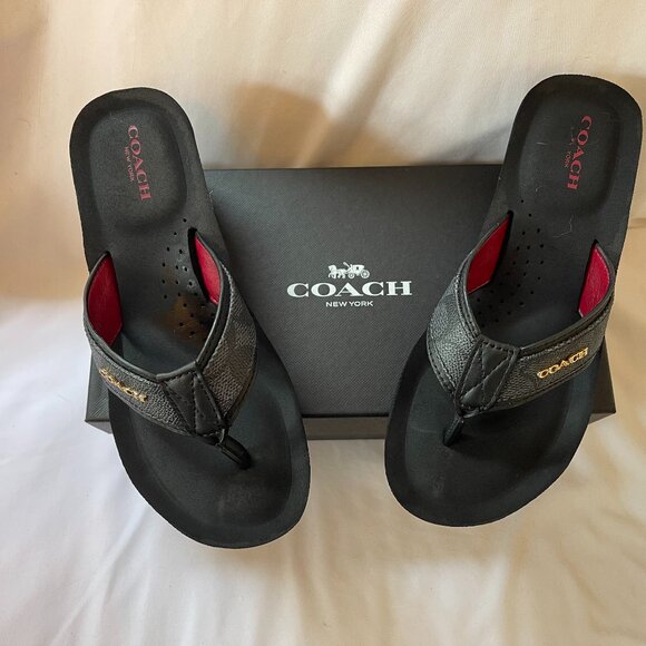 Coach flip flops/Size 6 - Picture 1 of 5
